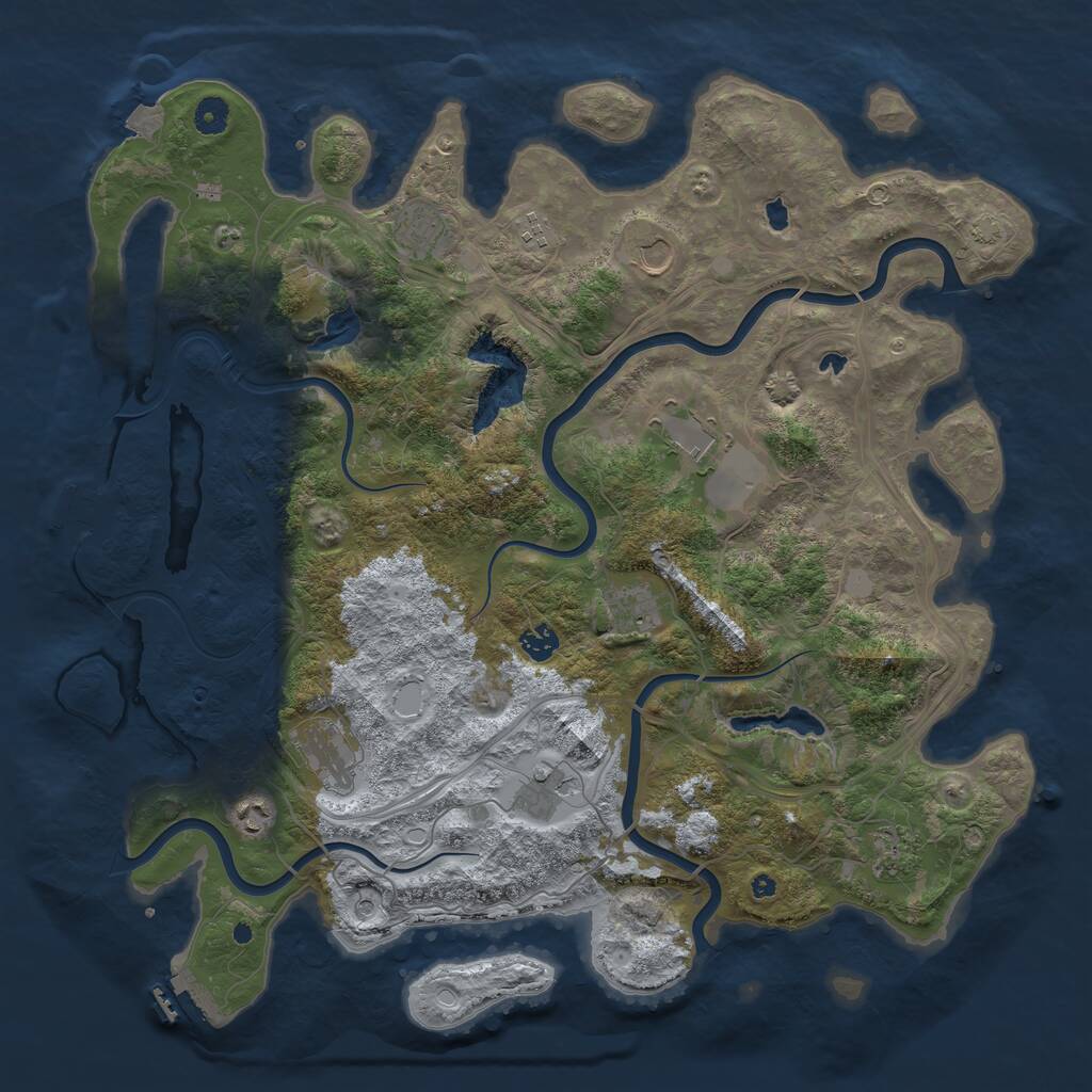 Rust Map: Procedural Map, Size: 4500, Seed: 53005648, 15 Monuments