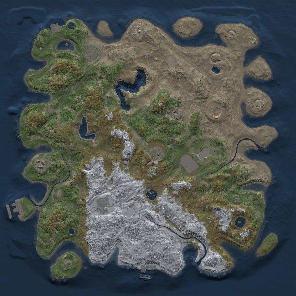 Rust Map: Procedural Map, Size: 4250, Seed: 1145144144, 15 Monuments