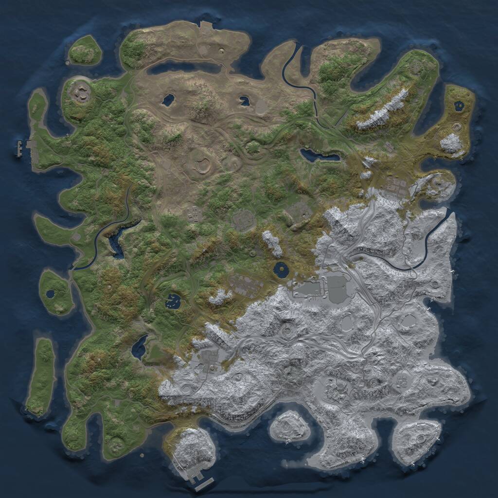 Rust Map: Procedural Map, Size: 4800, Seed: 1746115200, 17 Monuments