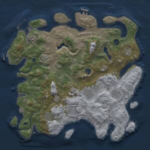Thumbnail Rust Map: Procedural Map, Size: 4000, Seed: 27685792, 14 Monuments