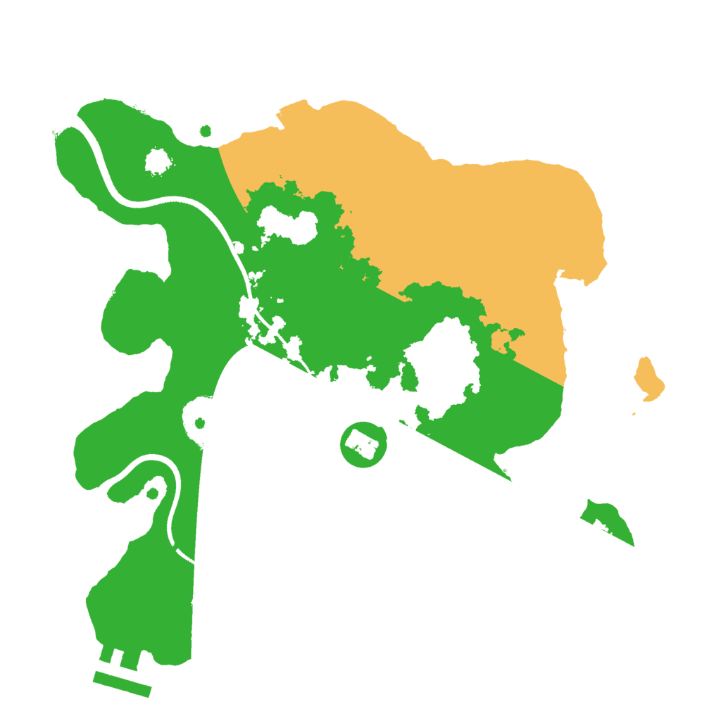 Biome Rust Map: Procedural Map, Size: 2500, Seed: 2006438752