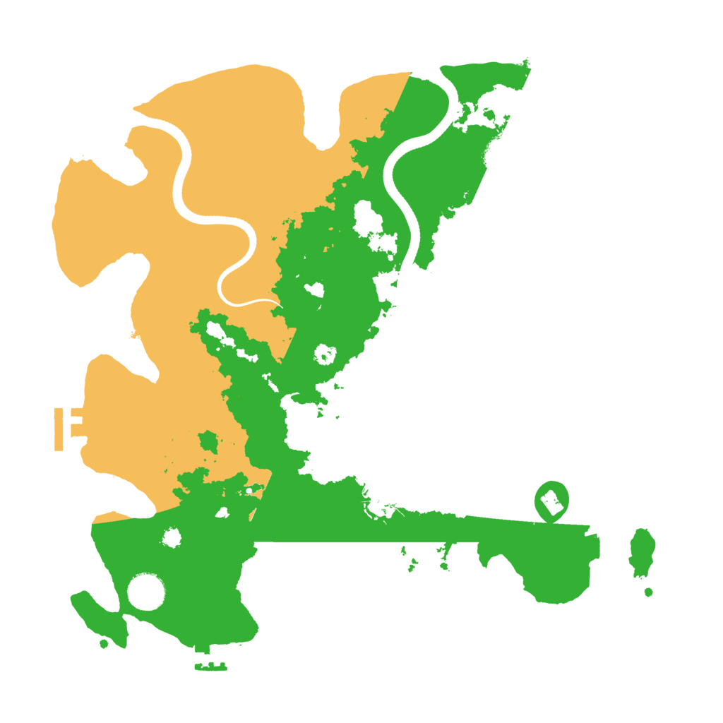 Biome Rust Map: Procedural Map, Size: 3400, Seed: 25