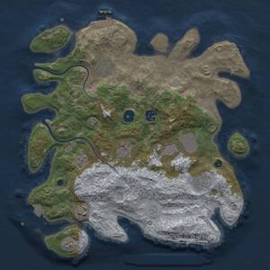 Thumbnail Rust Map: Procedural Map, Size: 3500, Seed: 112754543, 12 Monuments