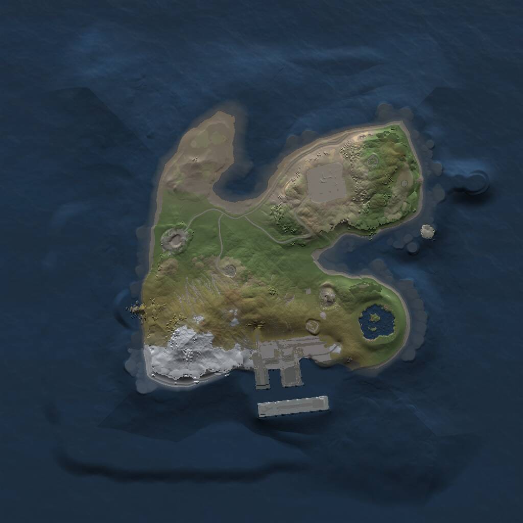 Rust Map: Procedural Map, Size: 1500, Seed: 1609656662, 2 Monuments