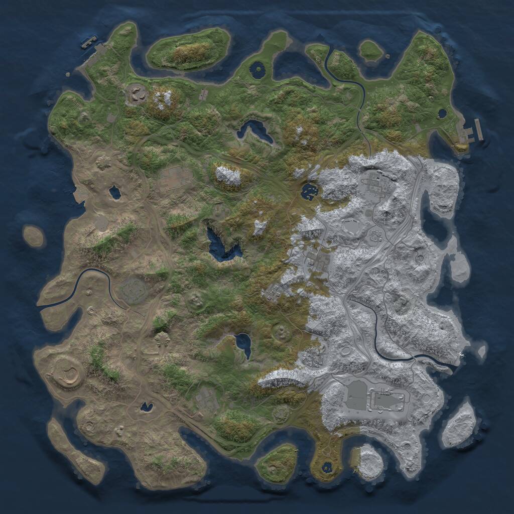 Rust Map: Procedural Map, Size: 4700, Seed: 972179512, 17 Monuments