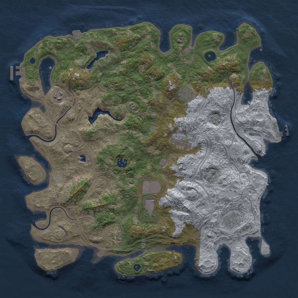 Rust Map: Procedural Map, Size: 4250, Seed: 70794, 14 Monuments