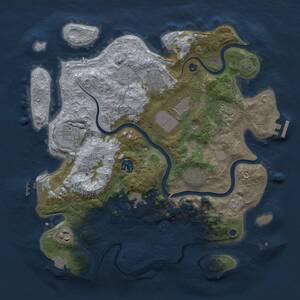 Thumbnail Rust Map: Procedural Map, Size: 3500, Seed: 1037997281, 15 Monuments