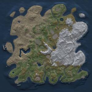 Thumbnail Rust Map: Procedural Map, Size: 4250, Seed: 54826527, 16 Monuments