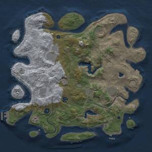 Thumbnail Rust Map: Procedural Map, Size: 4000, Seed: 23819341, 14 Monuments
