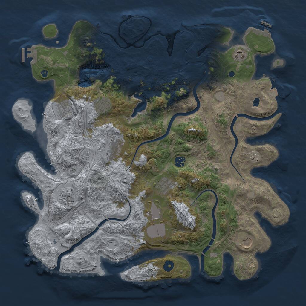 Rust Map: Procedural Map, Size: 4250, Seed: 21723937, 16 Monuments