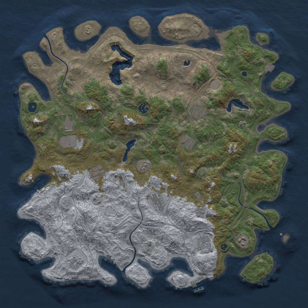 Rust Map: Procedural Map, Size: 4750, Seed: 823342897, 15 Monuments