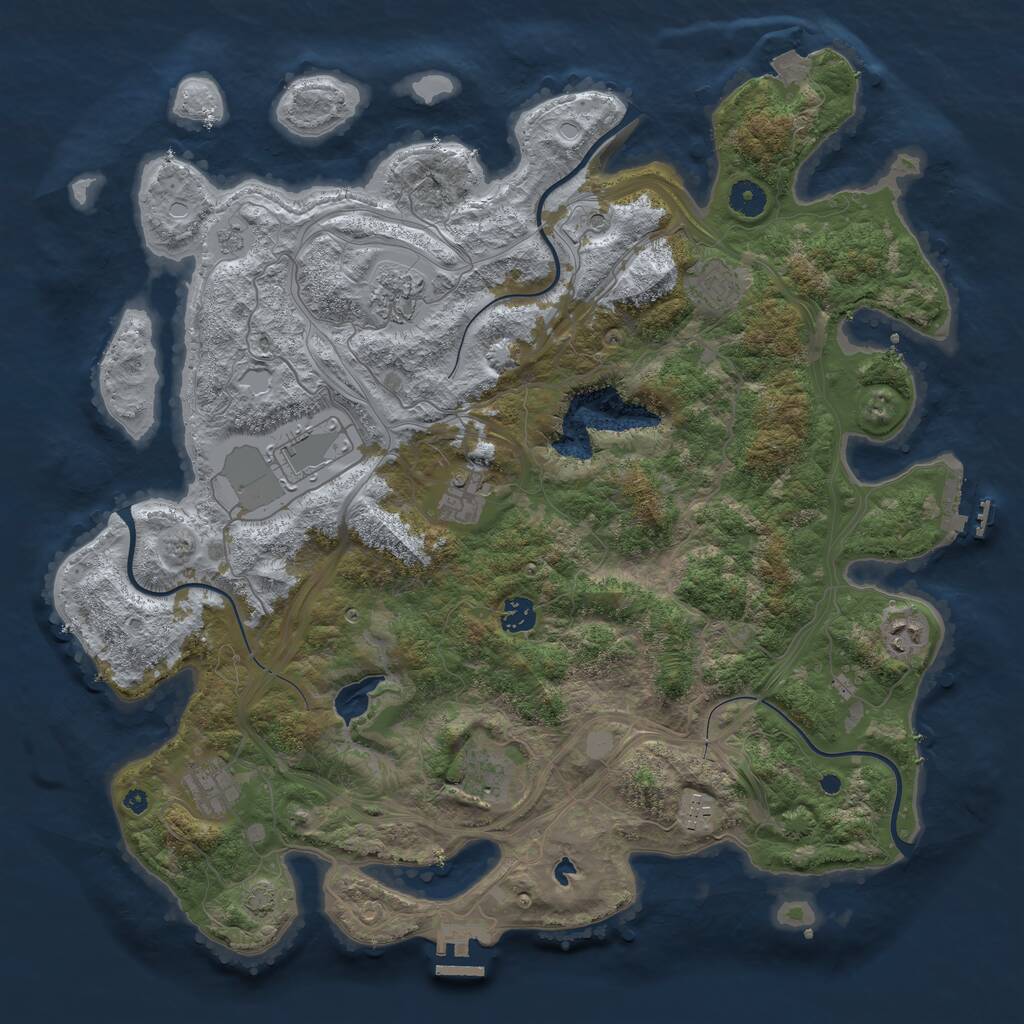 Rust Map: Procedural Map, Size: 4250, Seed: 75832, 15 Monuments