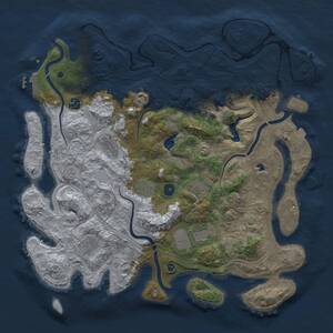 Thumbnail Rust Map: Procedural Map, Size: 4250, Seed: 14315410, 12 Monuments