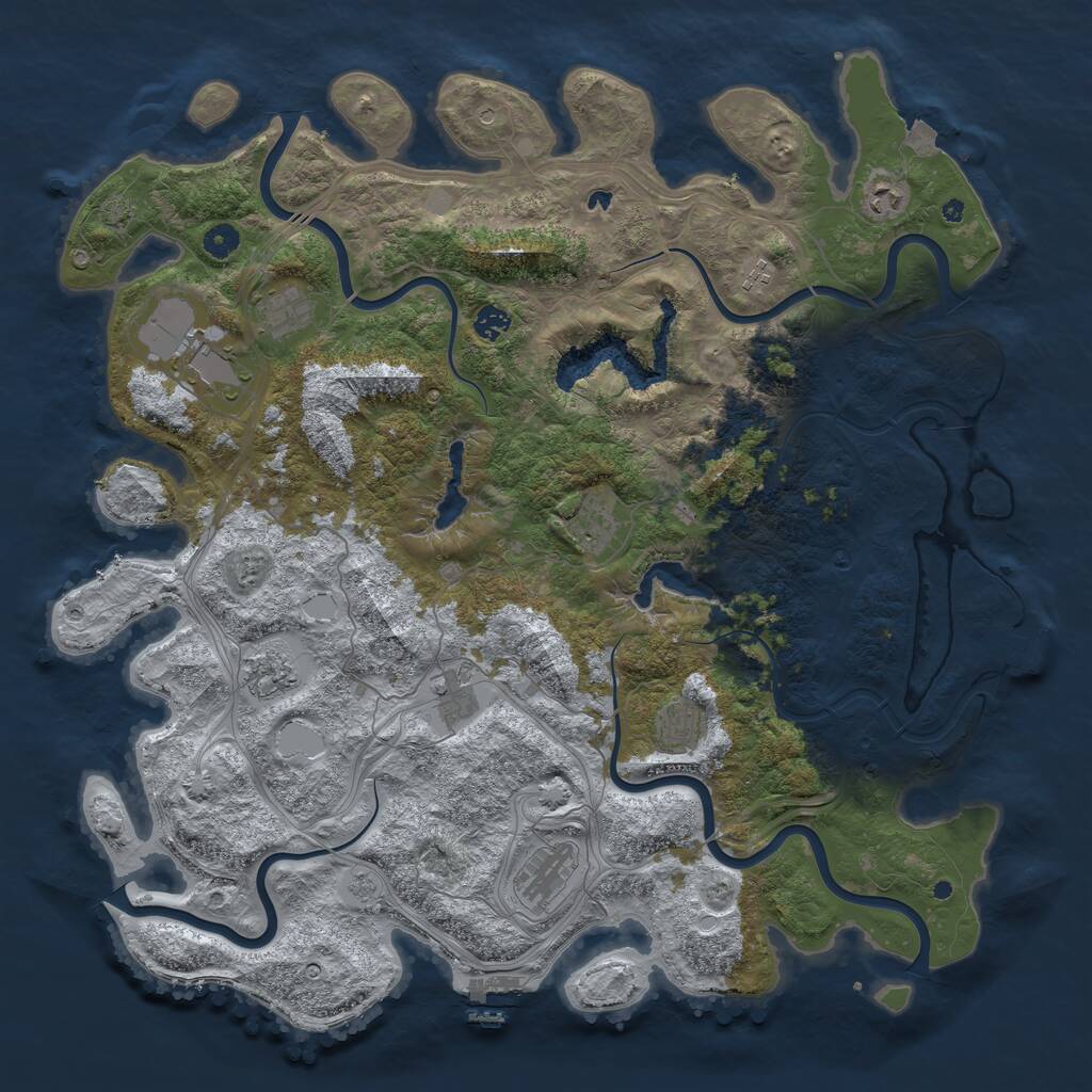 Rust Map: Procedural Map, Size: 4750, Seed: 187157376, 16 Monuments