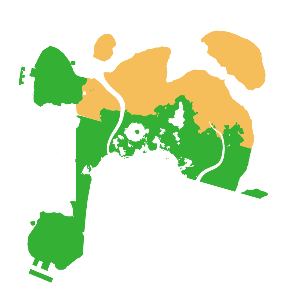 Biome Rust Map: Procedural Map, Size: 2500, Seed: 13012