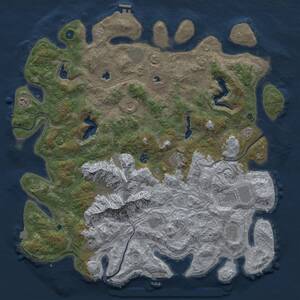 Thumbnail Rust Map: Procedural Map, Size: 5000, Seed: 648261, 15 Monuments
