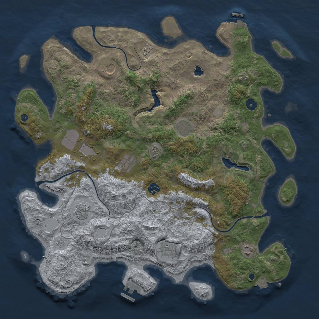 Rust Map: Procedural Map, Size: 4240, Seed: 426955718, 15 Monuments