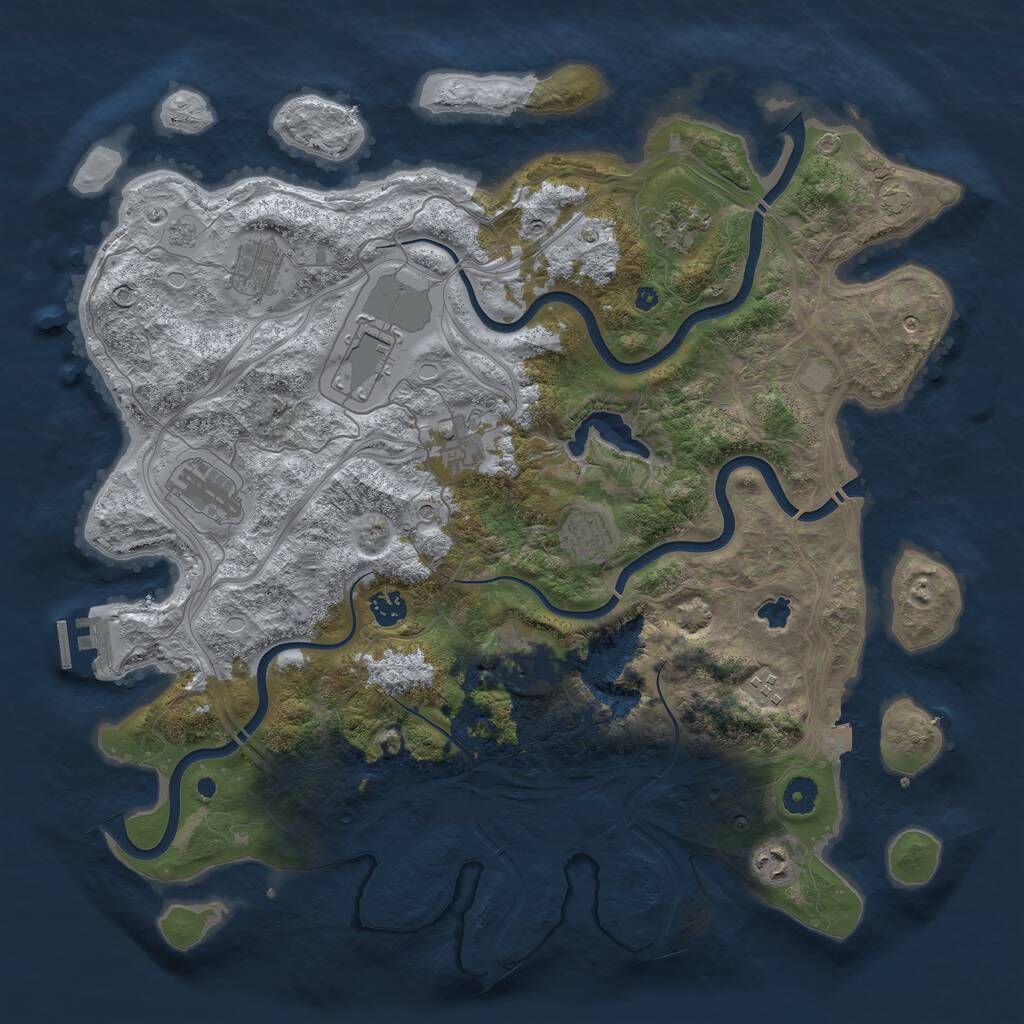 Rust Map: Procedural Map, Size: 4250, Seed: 176965002, 15 Monuments