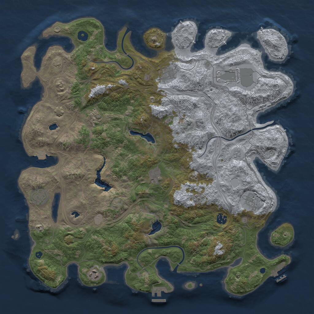 Rust Map: Procedural Map, Size: 4500, Seed: 79873647, 15 Monuments