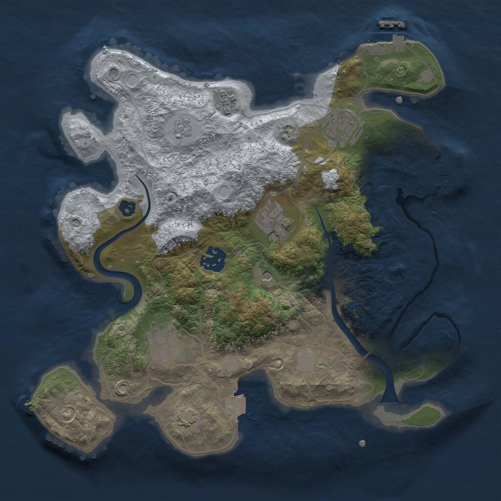 Rust Map: Procedural Map, Size: 3000, Seed: 1562371298, 11 Monuments