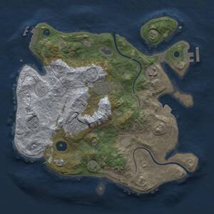 Thumbnail Rust Map: Procedural Map, Size: 3000, Seed: 129891037, 10 Monuments