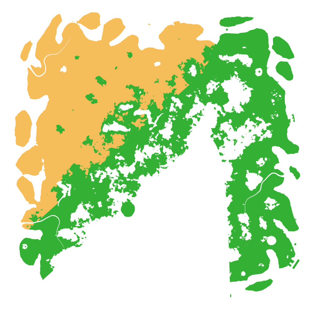 Biome Rust Map: Procedural Map, Size: 6000, Seed: 54618