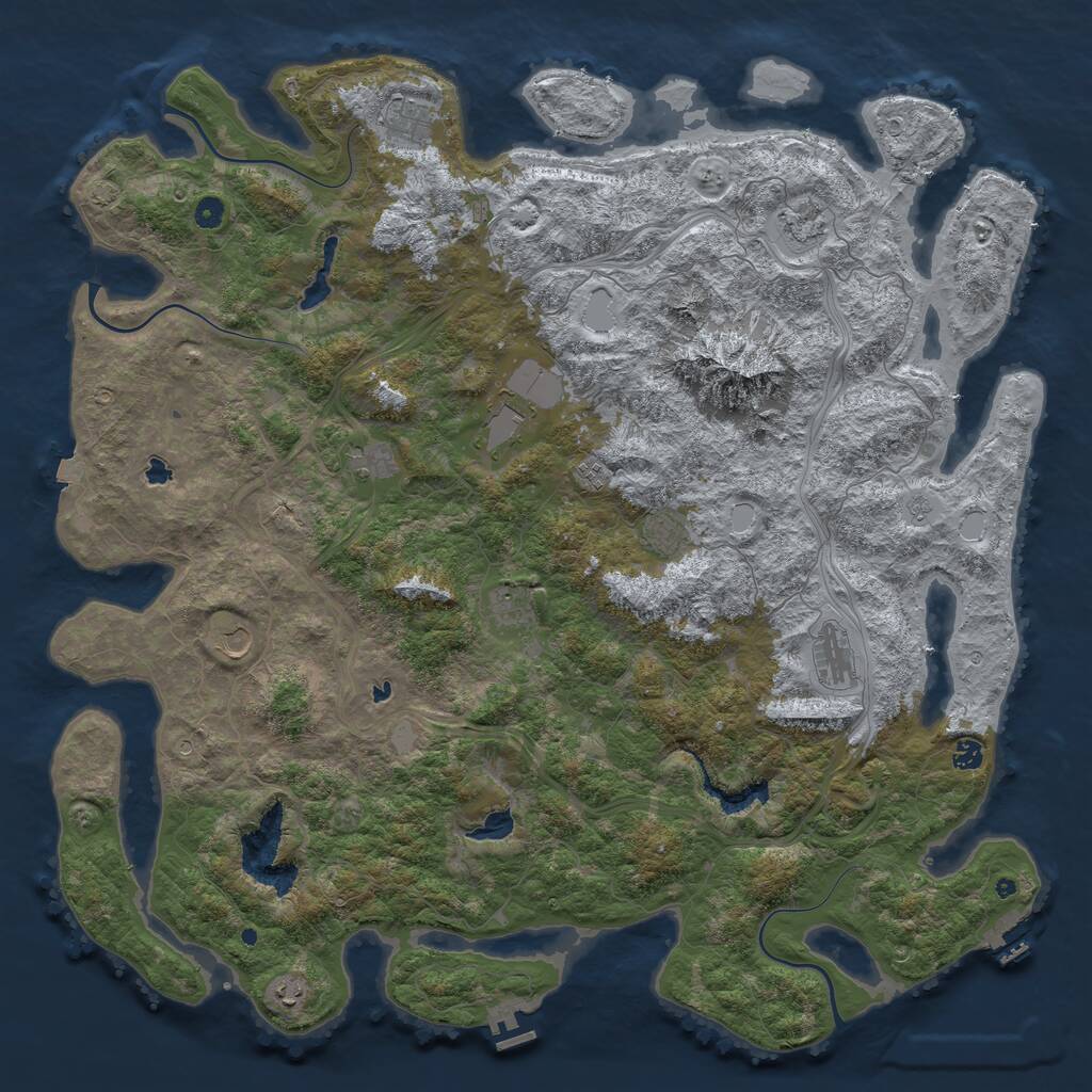 Rust Map: Procedural Map, Size: 5354, Seed: 18756487, 17 Monuments