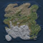 Thumbnail Rust Map: Procedural Map, Size: 3500, Seed: 684783785, 12 Monuments