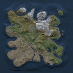 Thumbnail Rust Map: Procedural Map, Size: 2750, Seed: 2027349431, 9 Monuments
