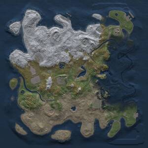 Thumbnail Rust Map: Procedural Map, Size: 4000, Seed: 1048400269, 15 Monuments