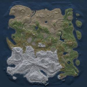 Thumbnail Rust Map: Procedural Map, Size: 4250, Seed: 673534533, 16 Monuments