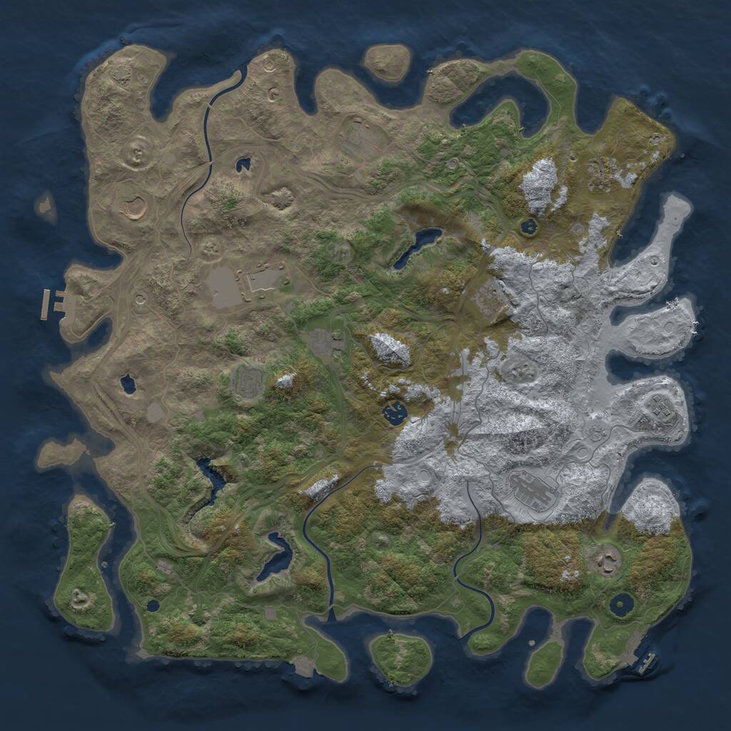 Rust Map: Procedural Map, Size: 4750, Seed: 475217338, 17 Monuments
