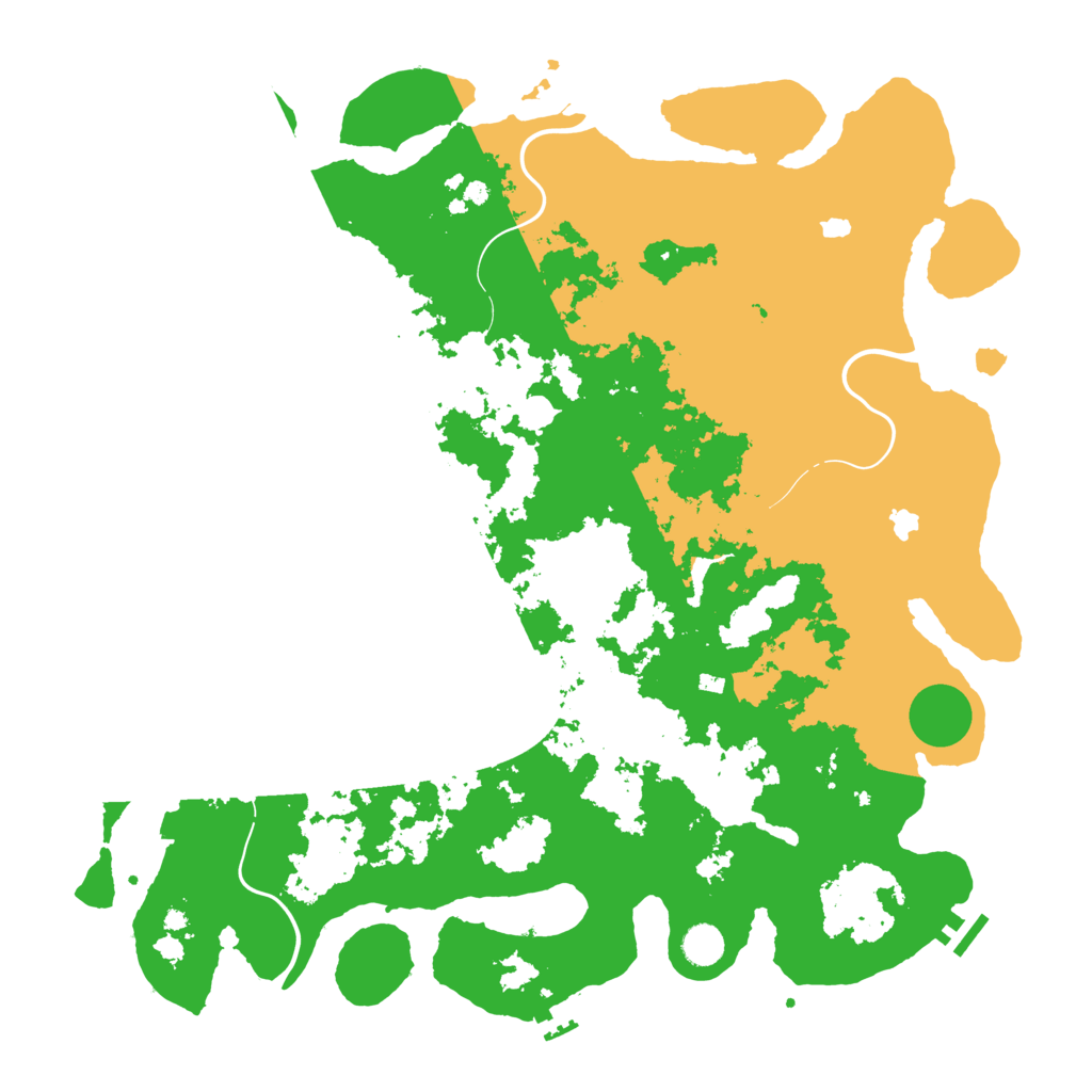 Biome Rust Map: Procedural Map, Size: 4600, Seed: 66666