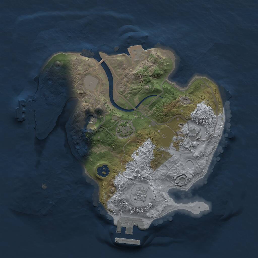 Rust Map: Procedural Map, Size: 2100, Seed: 13, 7 Monuments