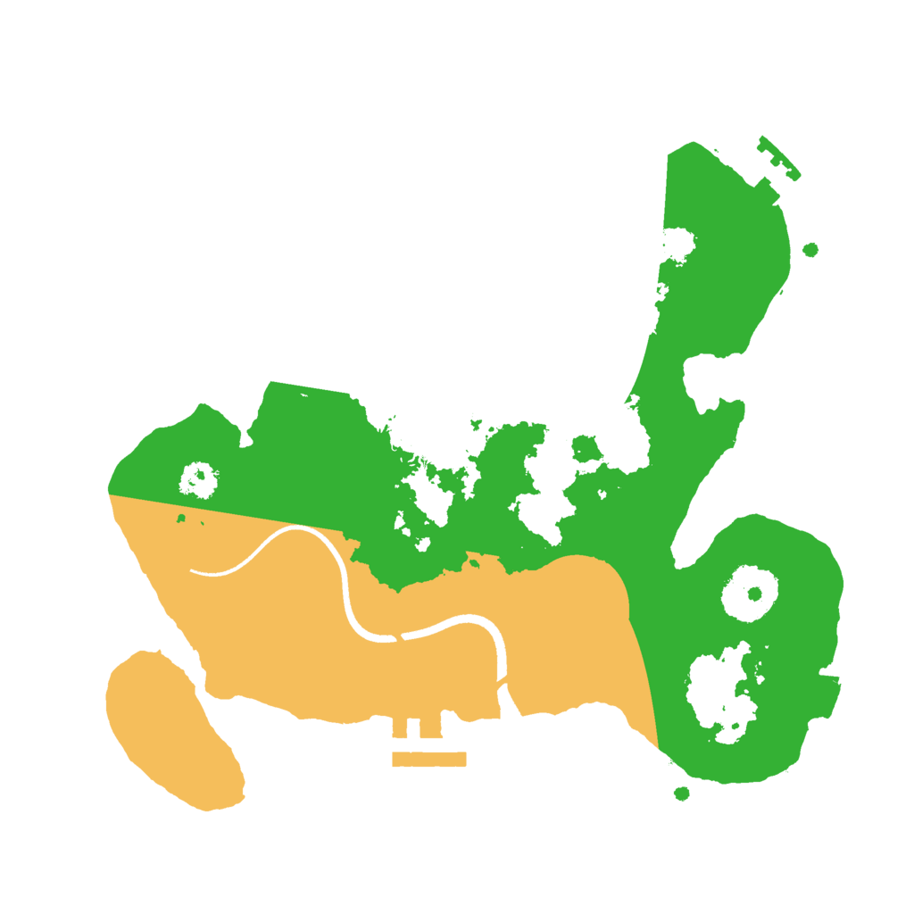 Biome Rust Map: Procedural Map, Size: 2500, Seed: 191492995