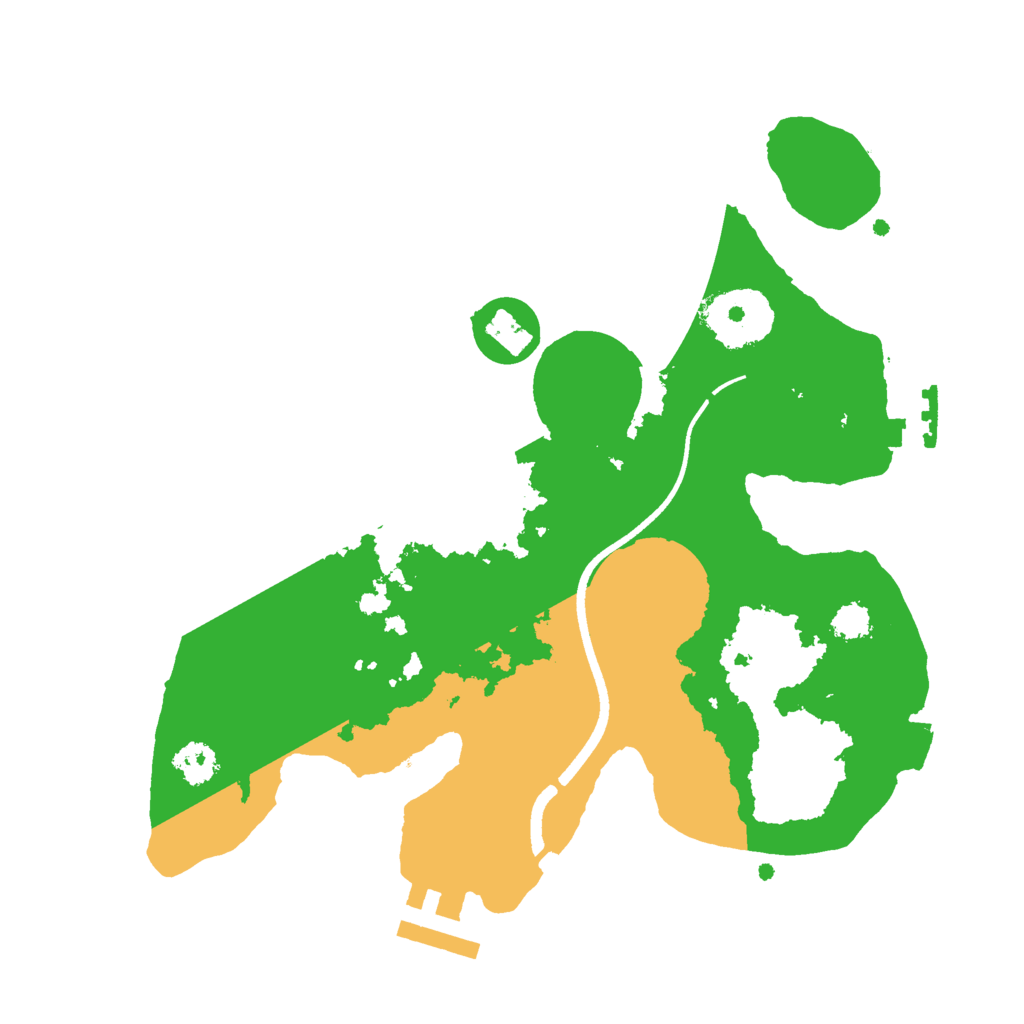 Biome Rust Map: Procedural Map, Size: 2500, Seed: 789456123