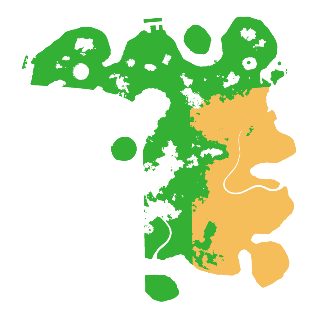 Biome Rust Map: Procedural Map, Size: 3500, Seed: 992619