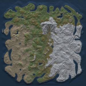 Thumbnail Rust Map: Procedural Map, Size: 6000, Seed: 456464, 17 Monuments