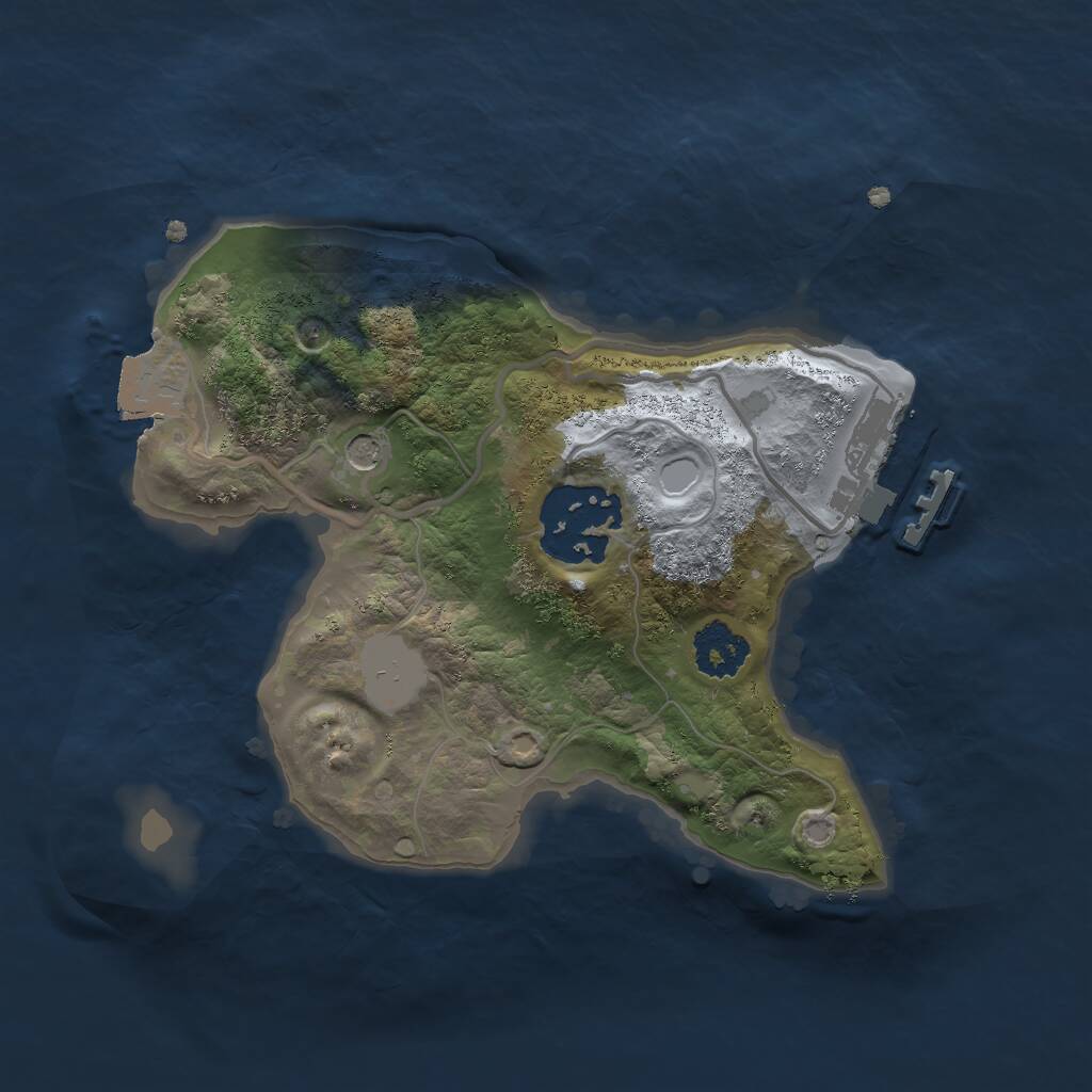 Rust Map: Procedural Map, Size: 2000, Seed: 937633385, 4 Monuments