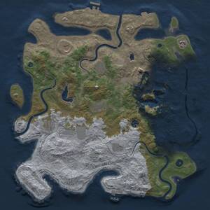 Thumbnail Rust Map: Procedural Map, Size: 4205, Seed: 2147483647, 16 Monuments