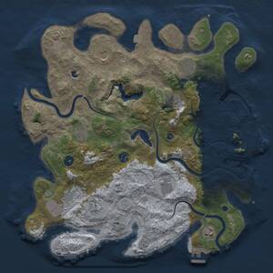 Thumbnail Rust Map: Procedural Map, Size: 4000, Seed: 20009, 16 Monuments