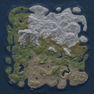 Thumbnail Rust Map: Procedural Map, Size: 5000, Seed: 34550560, 17 Monuments