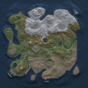 Thumbnail Rust Map: Procedural Map, Size: 3250, Seed: 593297505, 13 Monuments