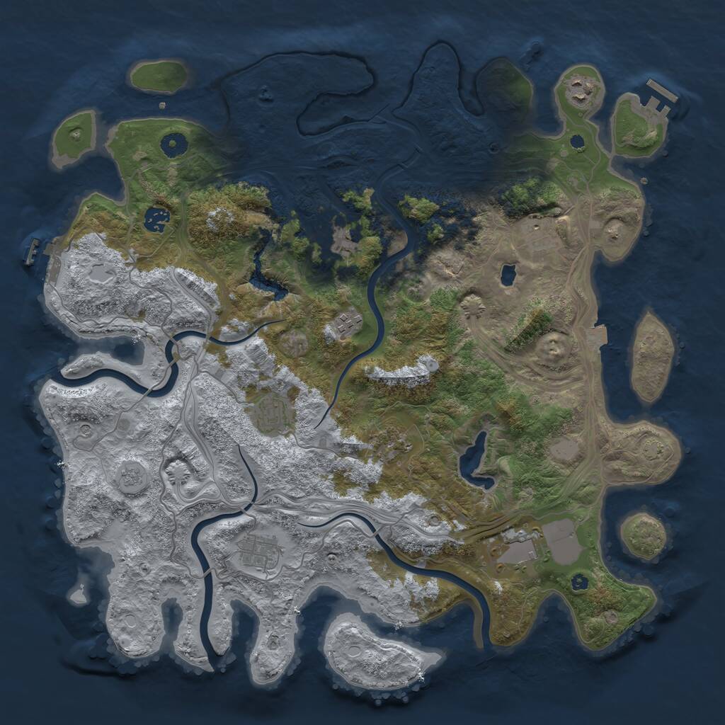 Rust Map: Procedural Map, Size: 4250, Seed: 207911662, 15 Monuments