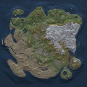 Thumbnail Rust Map: Procedural Map, Size: 3500, Seed: 517459578, 14 Monuments