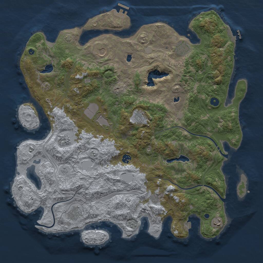 Rust Map: Procedural Map, Size: 4500, Seed: 20051979, 16 Monuments