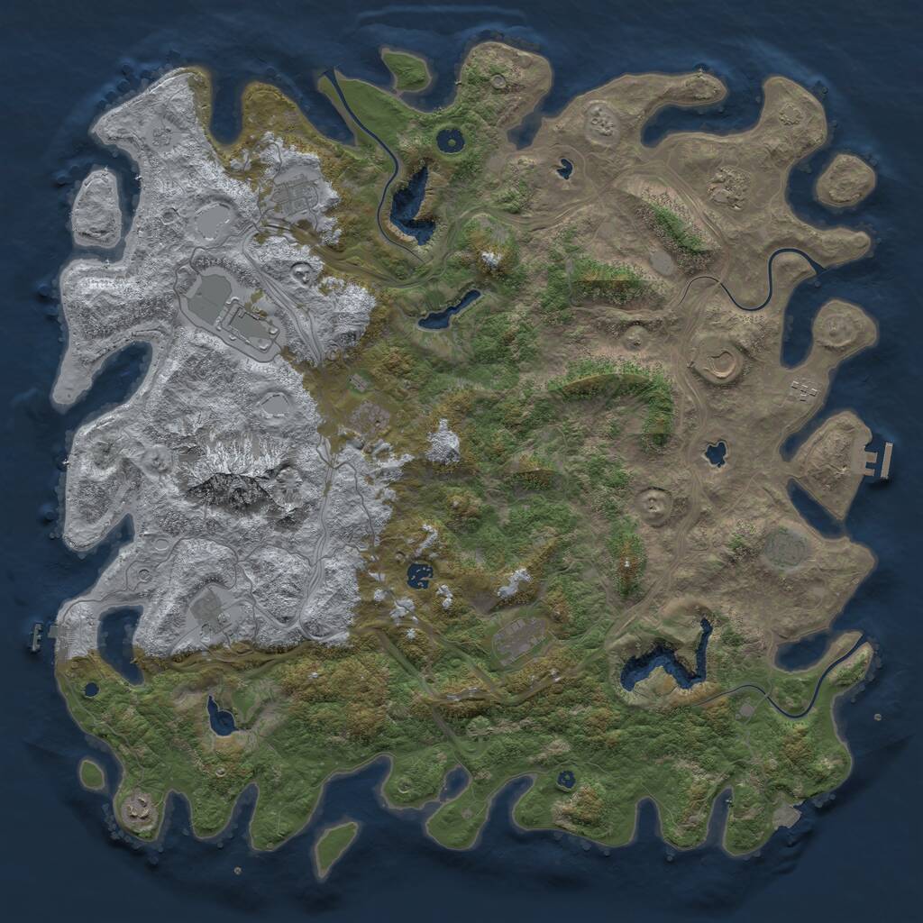 Rust Map: Procedural Map, Size: 5217, Seed: 2984390, 17 Monuments