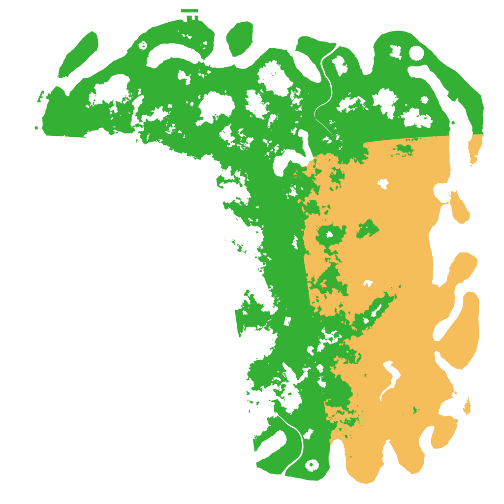 Biome Rust Map: Procedural Map, Size: 6000, Seed: 38397