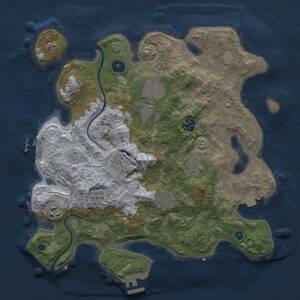 Thumbnail Rust Map: Procedural Map, Size: 3500, Seed: 649861369, 13 Monuments