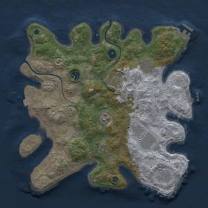 Thumbnail Rust Map: Procedural Map, Size: 3500, Seed: 5867914, 14 Monuments